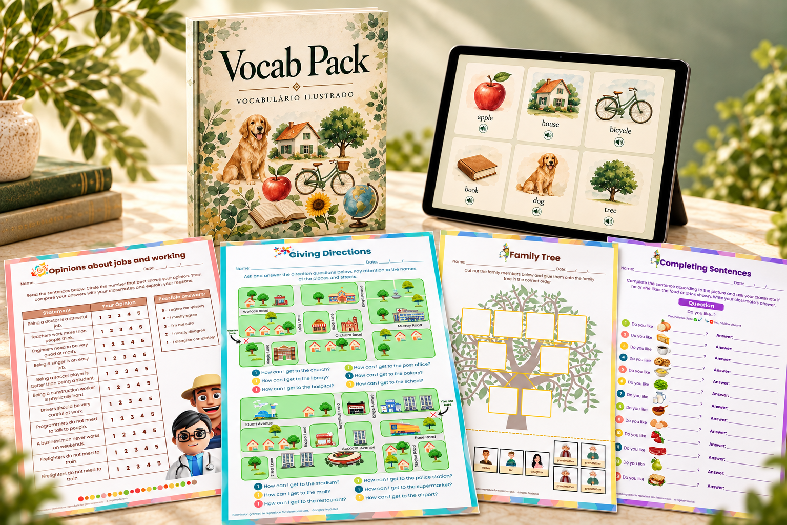 Apresentação ilustrativa de Vocab Pack
